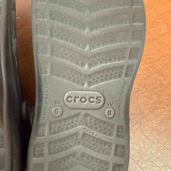 Classic Black Crocs Clogs Size M6 W9 Unisex | Comfortable Work or Casual Shoes - Picture 4 of 5